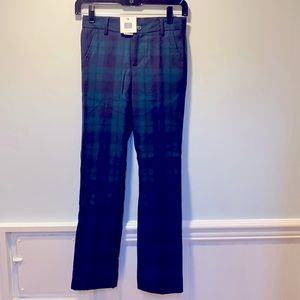 Janie and Jack Boys Blue and Green Plaid Wool Pant